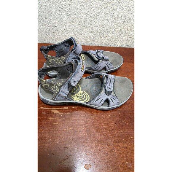 Merrell Women's Adjustable Strap Gray Sandals Patterned Footbed Size 7 - Picture 3 of 8